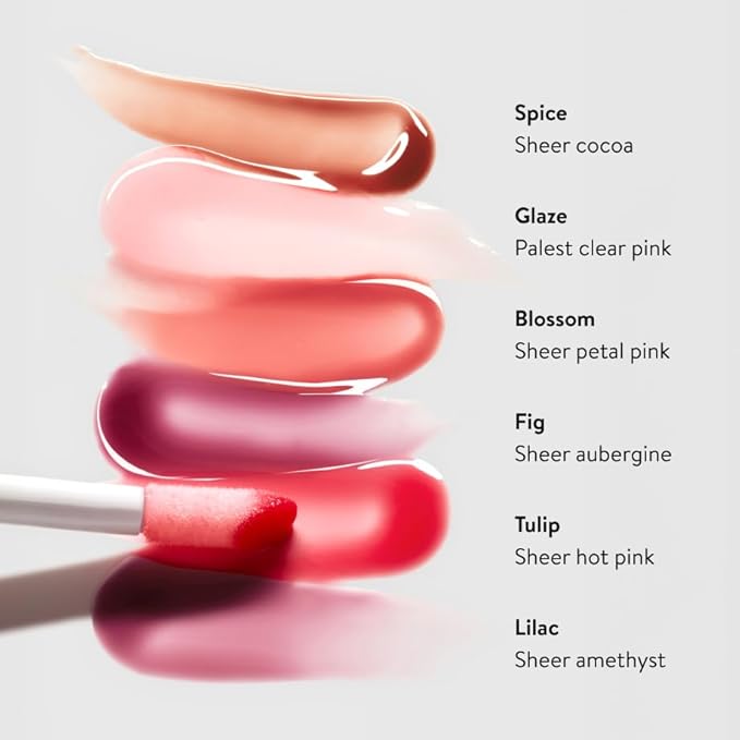 goop Beauty Hydra-Barrier Gel Gloss | Hydrating Lip Gloss to Moisturize & Plump Lips | Hyaluronic Acid & Vitamin E | Glaze - Palest Clear Pink | 0.13 oz