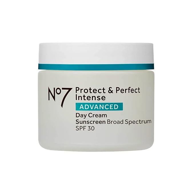 No7 Protect & Perfect Intense Advanced Face Cream - Hydrating Face Moisturizer with SPF - Formulated with Hyaluronic Acid & Collagen Peptide Technology to Help Reduce Fine Lines & Wrinkles (1.69 Oz)