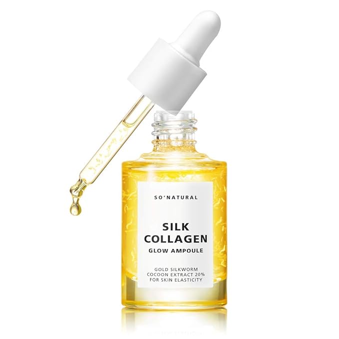 SO NATURAL SILK COLLAGEN GLOW AMPOULE - Anti-Aging Serum, Intense Hydration + Moisture