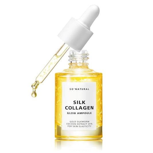 SO NATURAL SILK COLLAGEN GLOW AMPOULE - Anti-Aging Serum, Intense Hydration + Moisture