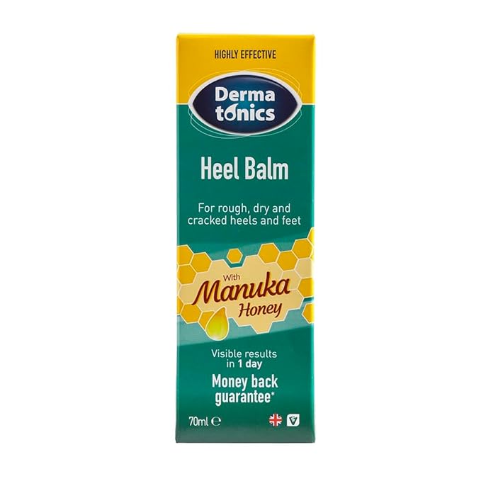 Manuka Honey Heel and Elbow Moisturizing & Exfoliating Cream for Dry and Cracked Heels | Dry Feet Treatment & Cracked Heel Repair for Rough, Dry and Cracked Feet, 2.37 fl oz Tube, 3 Pack