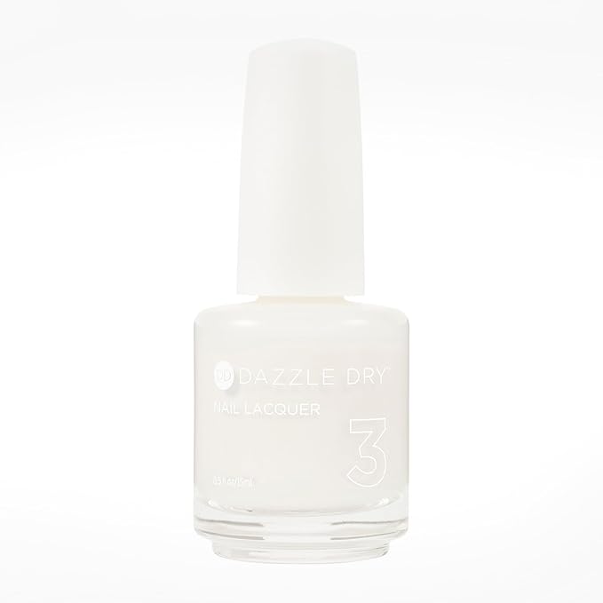 Dazzle Dry Nail Lacquer (Step 3) - Breathe Free - A sheer, milky soft marshmallow nude. Sheer cream. (0.5 fl oz)