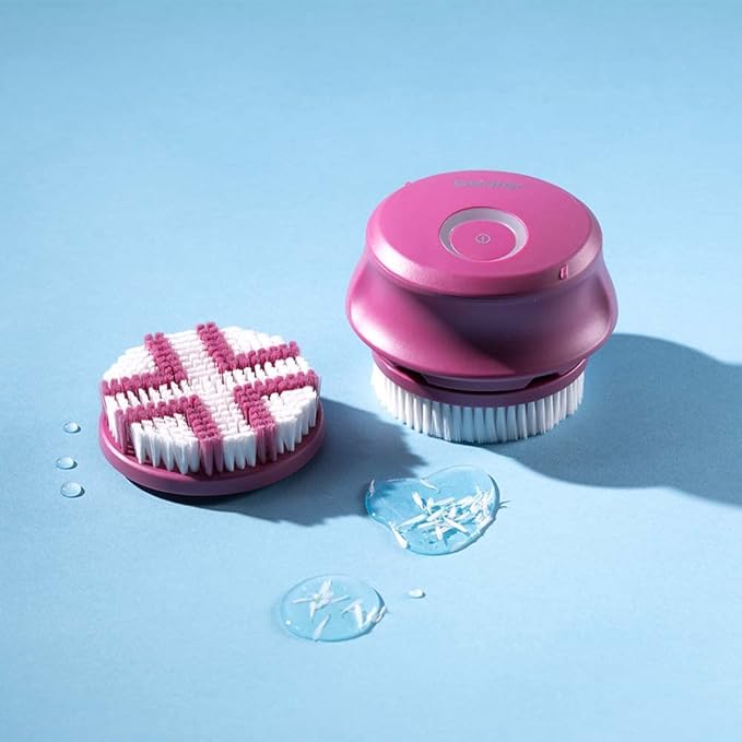 Beurer FC55 Electric Body Scrubber for Exfoliating and Massage, Waterproof for Showering, Cordless and Rechargeable, Spinning Skin Cleansing Brush with 2 Attachments