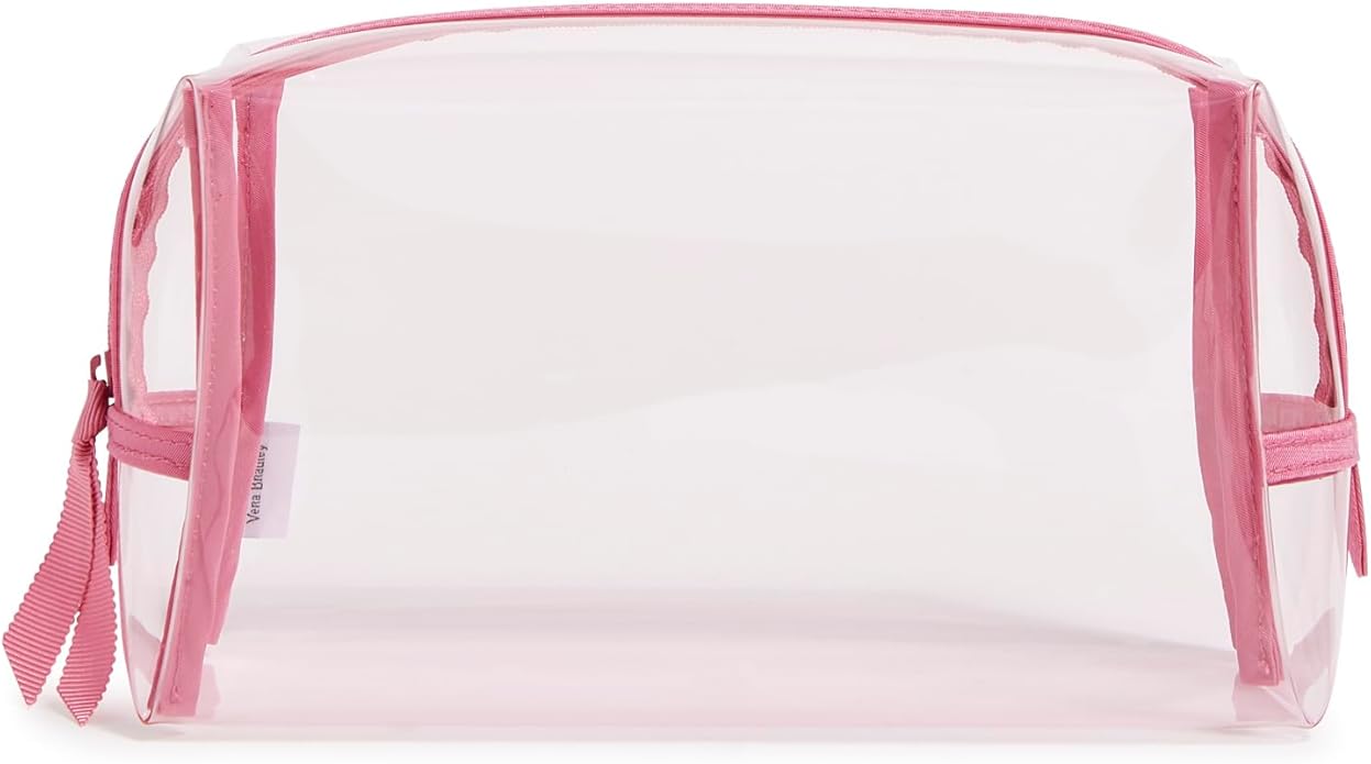 Vera Bradley Women's Clear Medium Cosmetic Makeup Organizer Bag