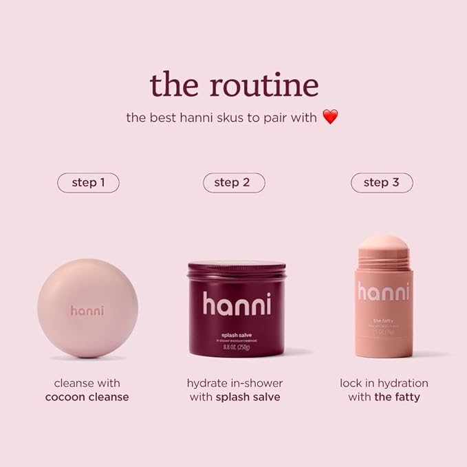 HANNI Cocoon Cleanse Serum with Shea Butter, Soap-Free Body Wash and Shaving Cream Replacement, Hydrating Cleanser with Eucalyptus, 3.7 oz