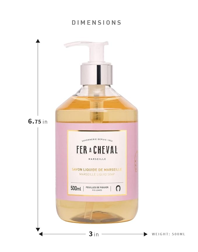 Fer a Cheval Marseille Liquid Soap - Fig Leaves, 500 ml