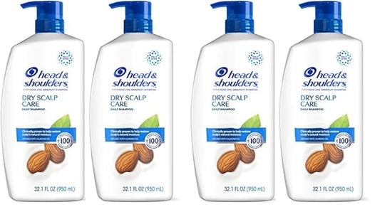 Head and Shoulders Shampoo, Daily-Use Anti-Dandruff Paraben Free Treatment, Dry Scalp Care with Almond Oil, 32.1 fl oz, Twin Pack (Pack of 2)