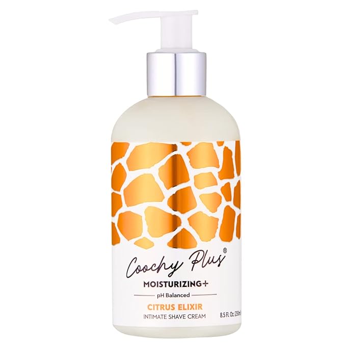 IntiMD Coochy Plus Intimate Shaving Cream Citrus Elixir For Pubic, Bikini Line, Armpit and more - Rash-Free With Patent-Pending Moisturizing+ Formula - Prevents Razor Burns & Bumps, In-Grown Hair