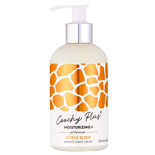 IntiMD Coochy Plus Intimate Shaving Cream Citrus Elixir For Pubic, Bikini Line, Armpit and more - Rash-Free With Patent-Pending Moisturizing+ Formula - Prevents Razor Burns & Bumps, In-Grown Hair