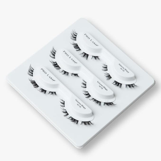 Pro Lash ProWear Professionally Styled Lash Clusters - Easiest to Apply Eyelash Cluster - 10 Day Eyelashes - Waterproof Lashes Clusters - 3 Sets - Volume Wispy No. 10 - Black