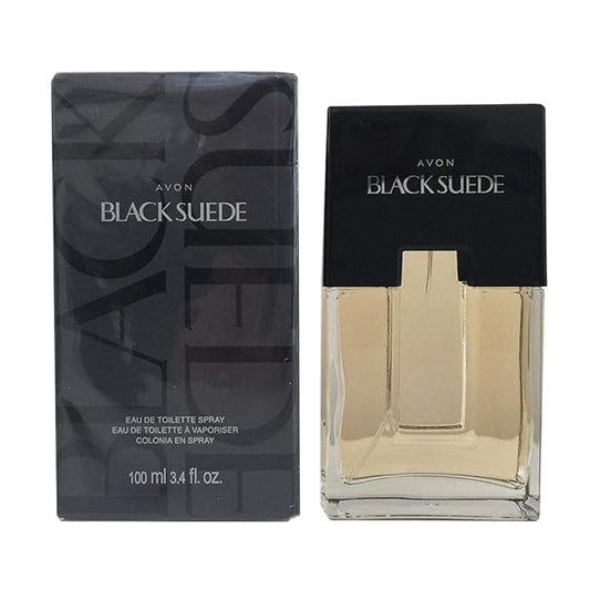 AVON Black Suede Eau de Toilette Spray for Men, Fresh Aromatic Fragrance with Warm Woody Notes and Leather Accord, Long-Lasting Scent, 3.4 fl. oz Black Suede Collection