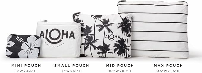 ALOHA Collection Small Pouch | Lightweight, Packable, and Splash-Proof Makeup Pouch | Easy to Clean