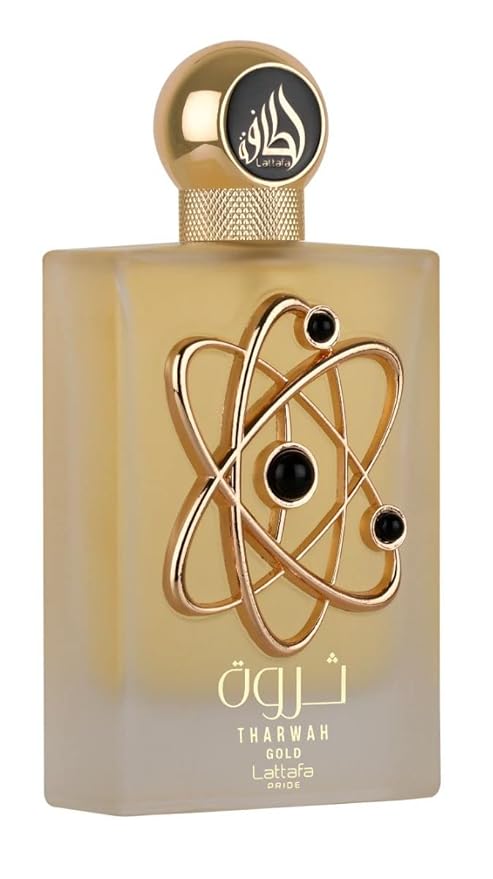 Lattafa Perfumes Tharwah Gold for Unisex Eau de Parfum Spray, 3.4 Ounce