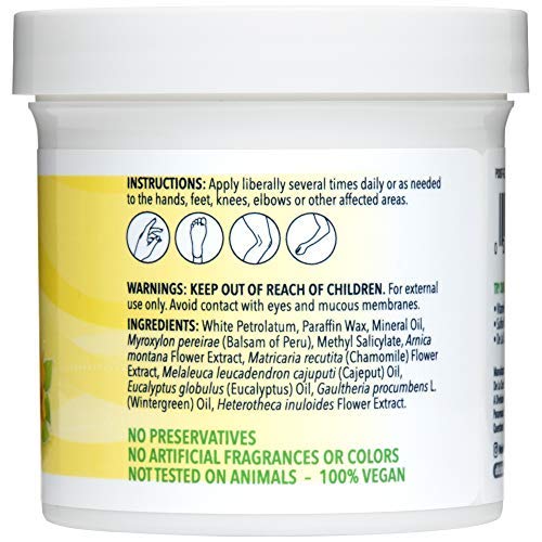 De La Cruz Arnica Salve, Foot Cream for Dry and Cracked Feet and Moisturizing Hand Salve for Dry Hands, 24 Hour Moisture for Dry and Rough Skin - JUMBO SIZE 5.5 OZ