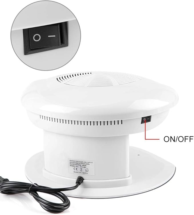 Nail Dryer Hot & Cold Air Nail Dryer Warm-Cool Nail Polis Drying Fan Manicure Tool White UV Gel Nail Lamp for Fingernail & Toenail Gels Based Polishes US Plug 110v