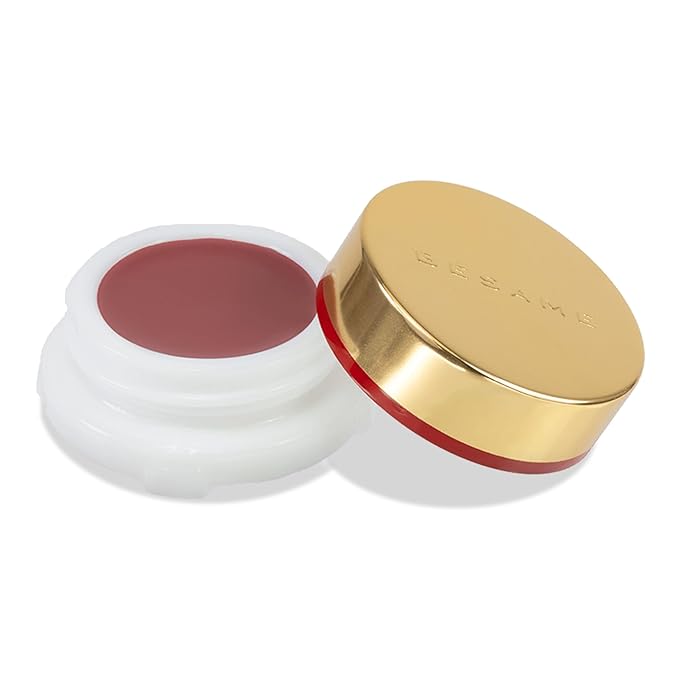 BESAME Rose Pink Cream Rouge - 1959, Highly Pigmented, Matte Finish, Multi-Use for Lips and Cheeks, Vintage-Inspired Reusable Tin, Long-Wearing, Sensitive Skin Friendly