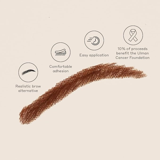 Volition Beauty Mission Brows - Eyebrow Replacement/Eyebrow Wig | Realistic, Long-lasting, Mink-free | Light Brown