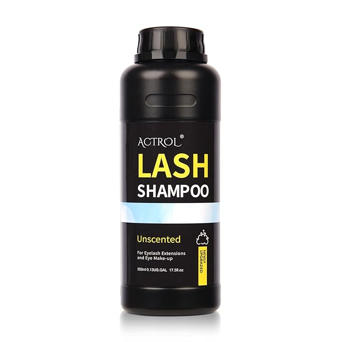 Lash Shampoo 500ml Eyelash Cleanser Unscented Foam for Lash Wash and Salon or Home Care