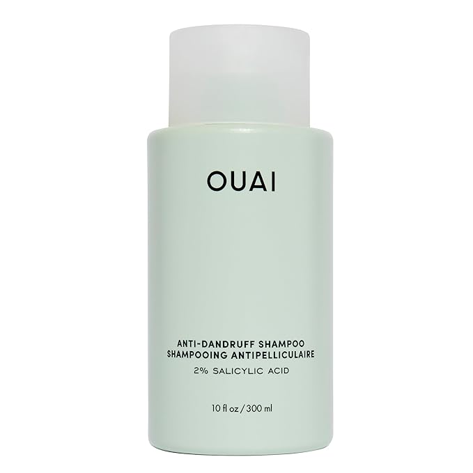 OUAI Anti Dandruff Shampoo - Soothing Salicylic Acid Shampoo for Flaky, Dry and Itchy Scalp - Reduces Itching, Redness and Irritation - Sulfate Free Scalp Care (10 Fl Oz)