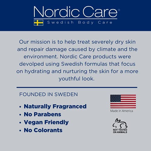 Nordic Care Foot Care Cream (2 pack) + Hand Cream | Hydrates and Treats Severely Dry Feet & Cracked Heels | Urea & Glycerin Relieves Itchy Dry Skin
