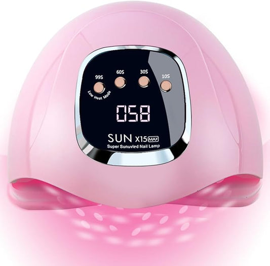 UV Led Gel Nail Lamp UV Nail Dryer for Gel Polish (Pink 280W)