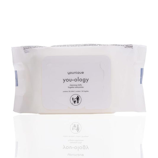 YOU·OLOGY Cleansing Cloths | 36 Count | Makeup Remover Wipes with Jojoba and Olive Oil | Gentle Facial Wipes for Clean, Hydrated Skin Care