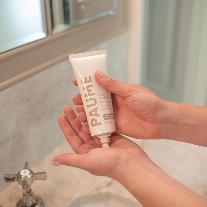 PAUME Probiotic Hand Balm, Non-Greasy, Fast Absorbing, Long Lasting Hydration, Hand Moisturizer for Dry, Chapped, Aging Skin, 2oz