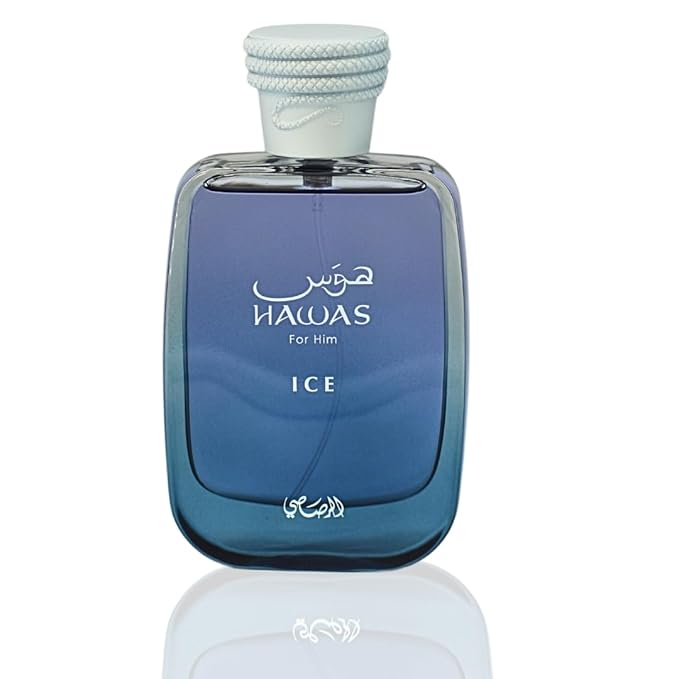 RASASI Hawas Ice for Men Eau de Parfum, 100ml(3.4 Oz), Premium Arabian Fragrance