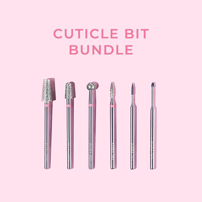 Kiara Sky Cuticle Bit and Bundle - Diamond Cuticle Drill Bits - Long Lasting Nail Drill Bits - Professional Cleaner Tool for Under Nails, Cuticle Bit Bundle