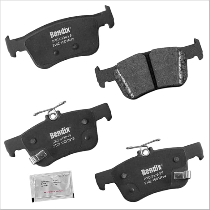 Bendix Priority1 CFC2102 Ceramic Rear Brake Pads compatible with Acura Integra 2024, RDX 2023-2021, Honda Accord 2024-2018, Civic 2022-2020, Insight 2022-2019