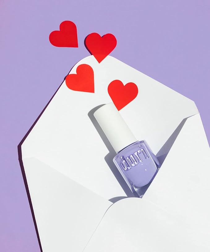 duri Nail Polish, 798 Love Stories, Pastel Purple, Full Coverage, Glossy Finish, Fast Drying, Easy to Apply, 0.45 Fl Oz