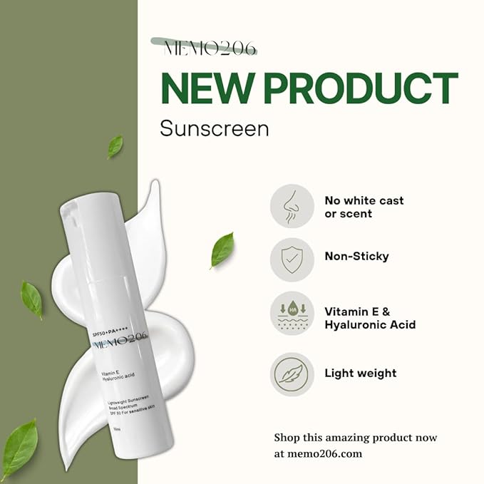 Sunscreen SPF50+PA++++ 50ml | Non-Sticky Lightweight Sunscreen Made for Sensitive Skin | No White Cast or Scent | With Vitamin E & Hyaluronic Acid