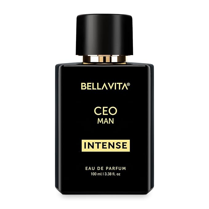 BellaVita Luxury CEO Man INTENSE Eau De Perfume for Men (3.4 fl.oz) | Long-Lasting Mens Cologne with Bergamot, Lavender, Orchid & Musk | Bold & Woody Gift Perfume Cologne for Men | Vegan CEO Fragrance