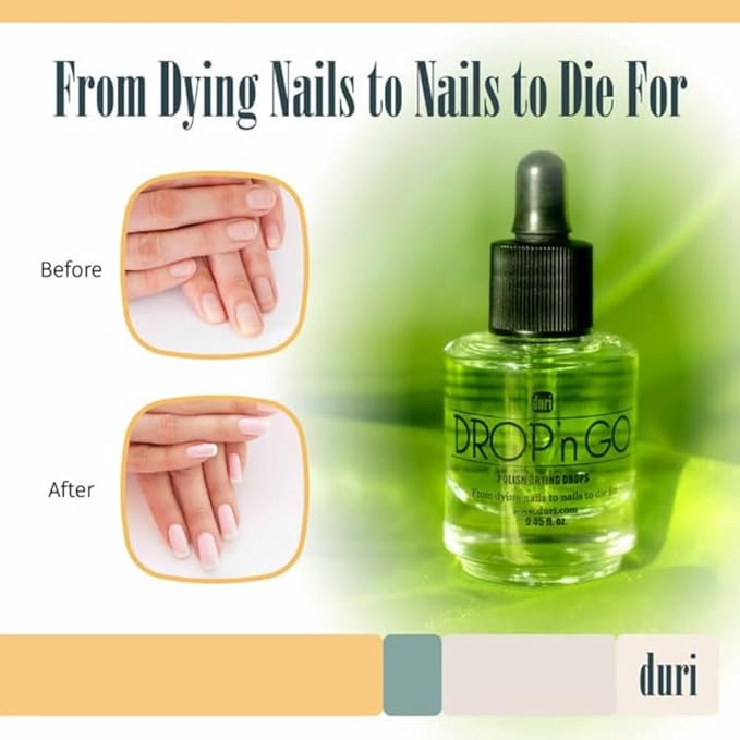 duri Drop'n Go Quick Dry Nail Drops - Fast Drying Drops for Long Lasting Nail Polish 0.61 fl. oz.