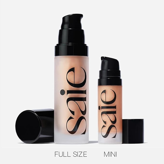 Saie Glowy Super Gel Lightweight Illuminator - Luminizer and Makeup Primer for Glowing Skin - Enriched with Vitamin C + Hydrating Squalane Oil - Sunglow (1 oz)