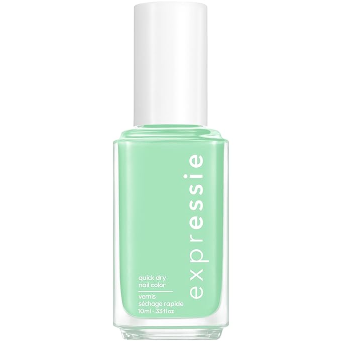 essie Expressie Nail Polish, Quick-Dry Mint Green Nail Polish, Vegan, Express To Impress, 0.33 fl oz