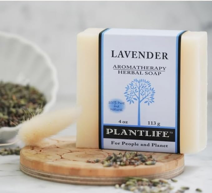 Plantlife Lavender 3-pack Bar Soap - Moisturizing and Soothing Soap for Your Skin - Hand Crafted Using Plant-Based Ingredients - Made in California 4oz Bar
