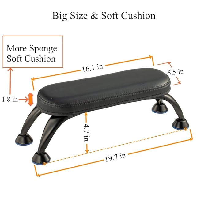 Big Manicure Hand Rest Cushion Nail Art Hand Rest Nail Polish Hand Rest Manicure Table Hand Rest Cushion Manicure Lamp Hand Rest Nail Art Tool for Nails Tech (Black)