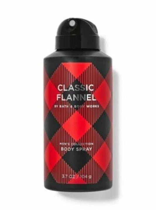 Bath & Body Works Classic Flannel for Men deodorizing Body Spray, 3.7 Ounce (Classic Flannel)