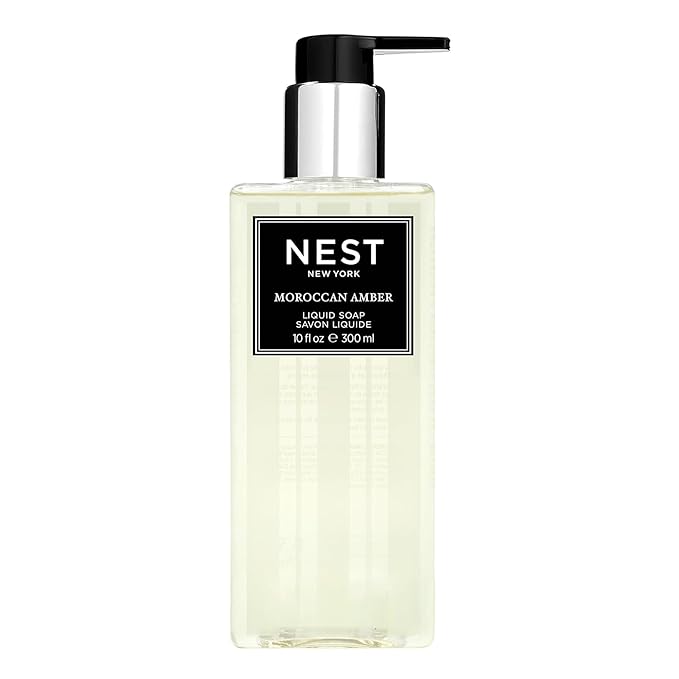 NEST New York Liquid Soap, Moroccan Amber - 10 fl oz - Cleanses & Nourishes Skin - Approx. 300 Pumps Per Bottle - Gluten Free & Cruelty Free
