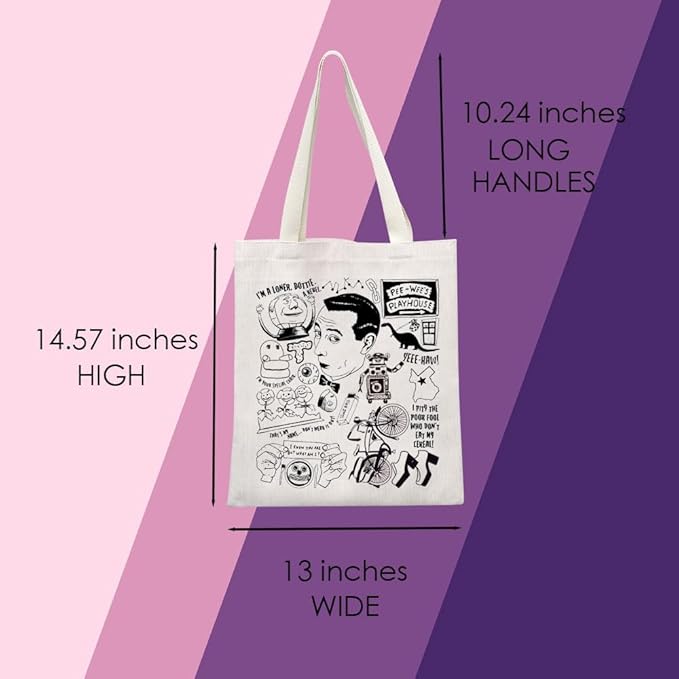 MNIGIU P-ee Herman Playhouse Tote Bag - P-ee Herman Fan Gift Merchandise