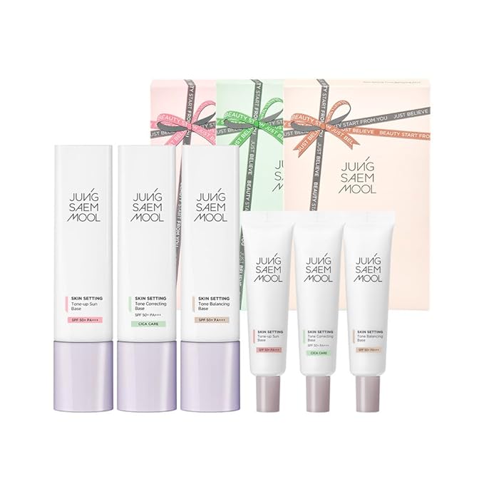 JUNG SAEM MOOL OFFICIAL] Skin Setting Tone Correcting Base Gift Set | Tone Correcting Base 40ml + Tone Correcting Base 20ml | Mother's Day Gift