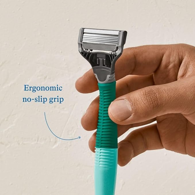 Harry's Shaving Kit for Men - Razor Handle, 9 Razor Blade Refill Cartridges, and Foaming Shave Gel - Shaving Gift Set for Him - Sage