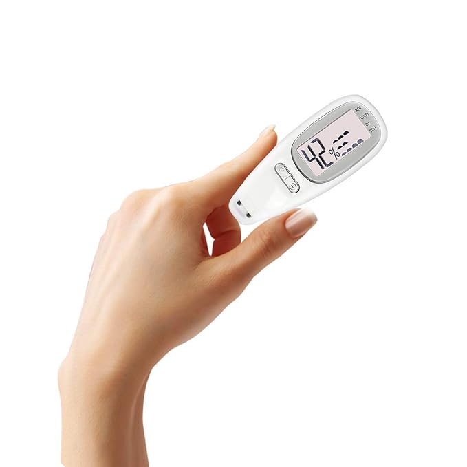 Portable digital facial moisture tester skin analyzer facial hydration corneometer skin hydration meter water oil tester for face skin care with backlight LCD display gifts for girls women