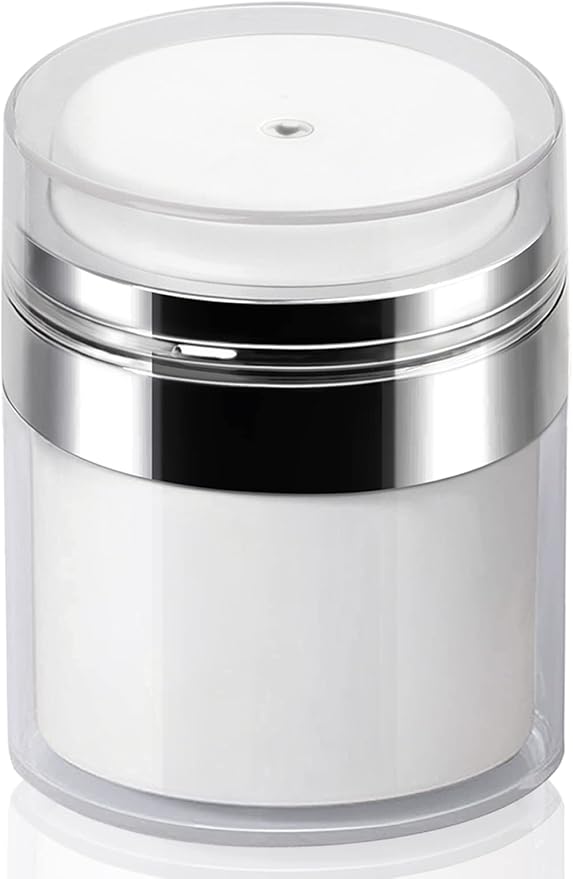 Airless Pump Jar - 3.5 Oz Cream Container Vacuum Bottle Dispenser for Skincare Makeup Lotion