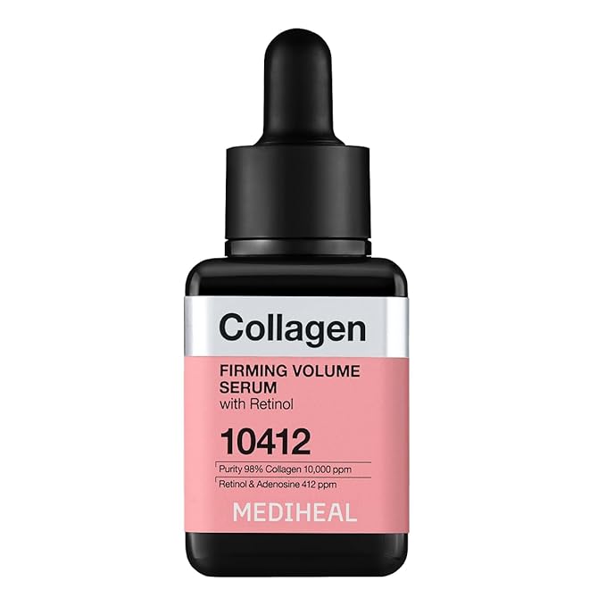 Mediheal Collagen Firming Volume Serum with Retinol 1.35 fl oz - Face Serum for Korean Glass Skin Look, Anti-Wrinkle, Pore Care & Long-Lasting Hydration