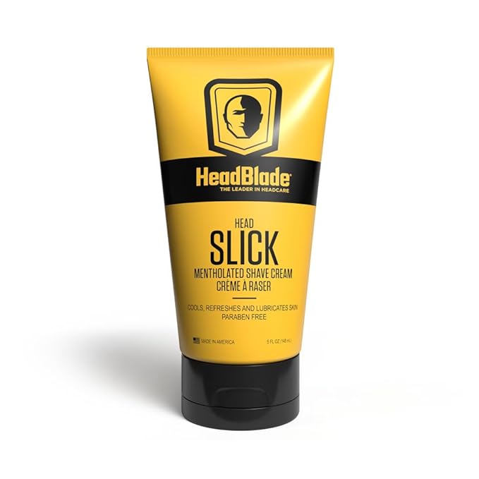 HeadBlade HeadSlick Shave Cream 5 oz for Smooth Head shaving for Bald Men, Helps with Irritation, Redness, & Razor Burn