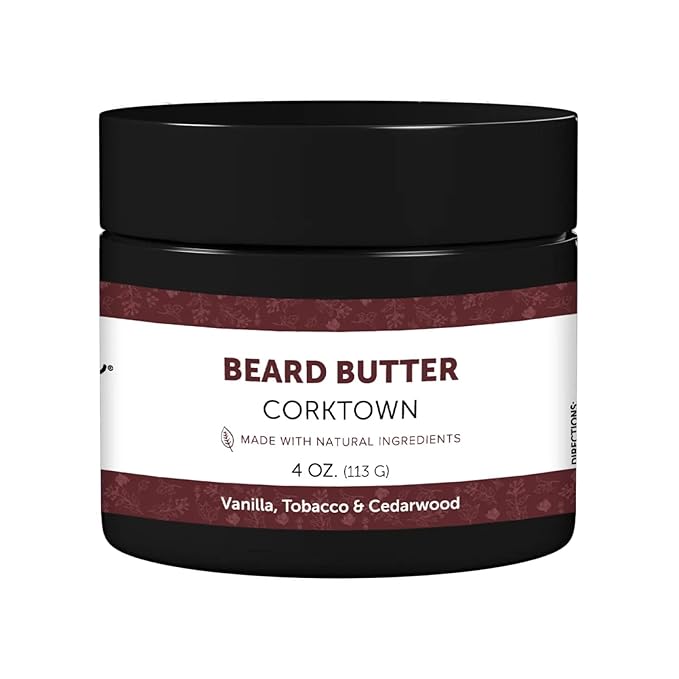 Detroit Grooming Co. Beard Butter for Men | Softens, Thickens & Hydrates with Safflower Oil & Shea Butter | Corktown Scent, 4oz
