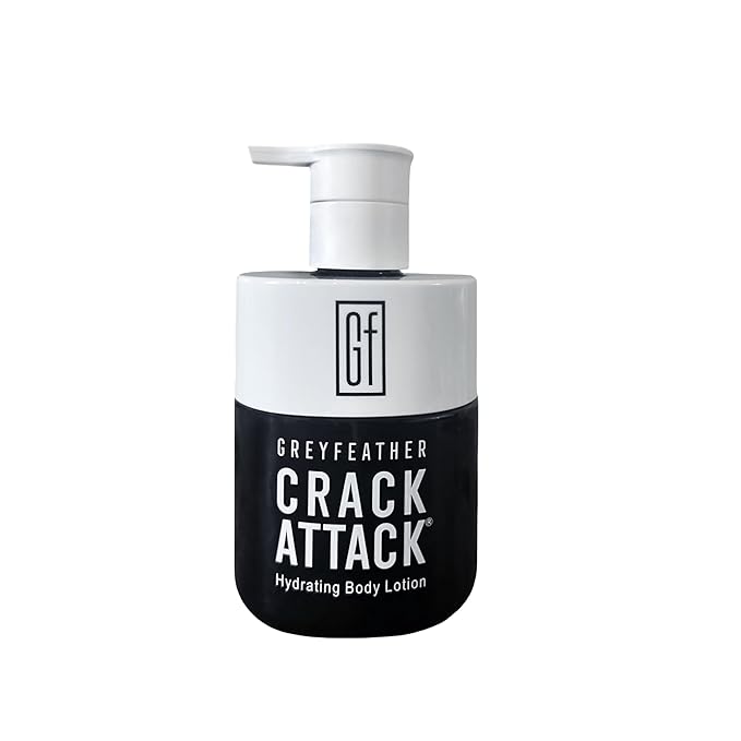 Crack Attack Hydrating Body Lotion – Fast-Absorbing, Non-Greasy Moisturizer for Dry, Cracked Skin – With Aloe, Emu Oil, Shea Butter & Mint – Natural, Fragrance-Free, Full Body Repair Cream