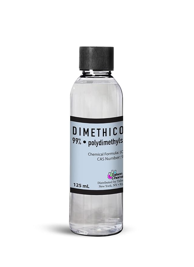 Dimethicone Oil Pure (125 mL / 4.22 Fl Oz) DIY Pure Dimethicone Cosmetic Grade Skin Moisturizer and Head Lice Treatment, Liquid Silicone Oil